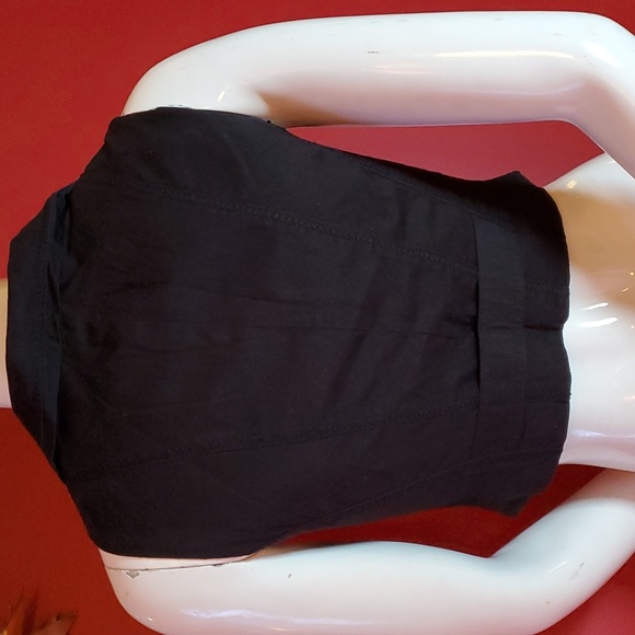 Marciano Black Cropped Tuxedo Vest Size 6 - Picture 4 of 8